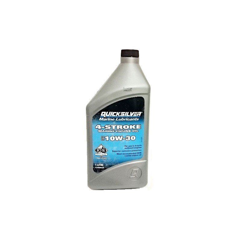 Масло четырёхтактное Quicksilver (Квиксильвер) для подвесников минеральное 10W-30 (1л)