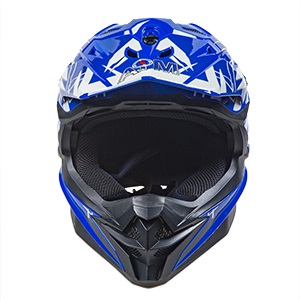 Шлем мото кроссовый AiM (Аим) JK803S Blue/White XL