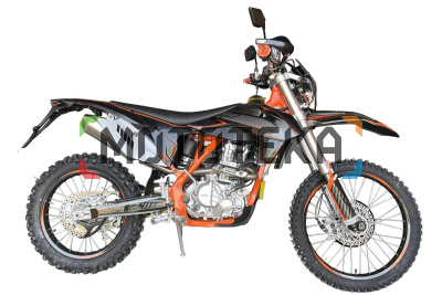 Мотоцикл кроссовый / эндуро X - MOTOS CBRL3 чёрный/оранжевый с ПТС