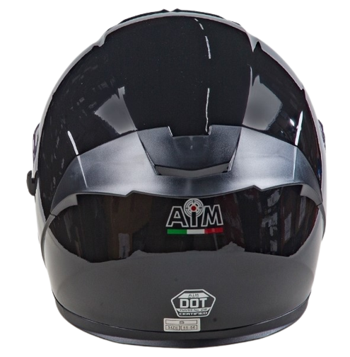 Шлем мото открытый AiM (Аим) JK526 Black Glossy XXXL