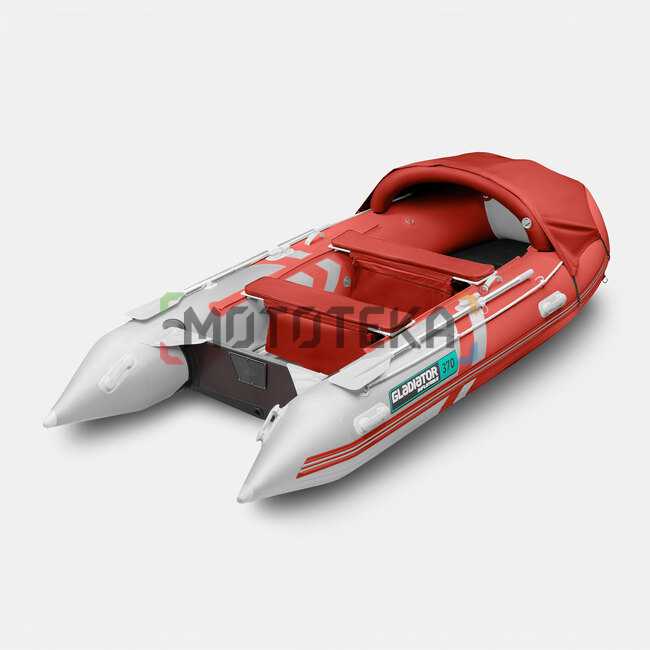 Лодка ПВХ GLADIATOR (Гладиатор) C 370 AL красный/белый