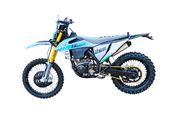 Мотоцикл кроссовый / эндуро FXMOTO (ФХМото) CB250R серый/синий | Мототека