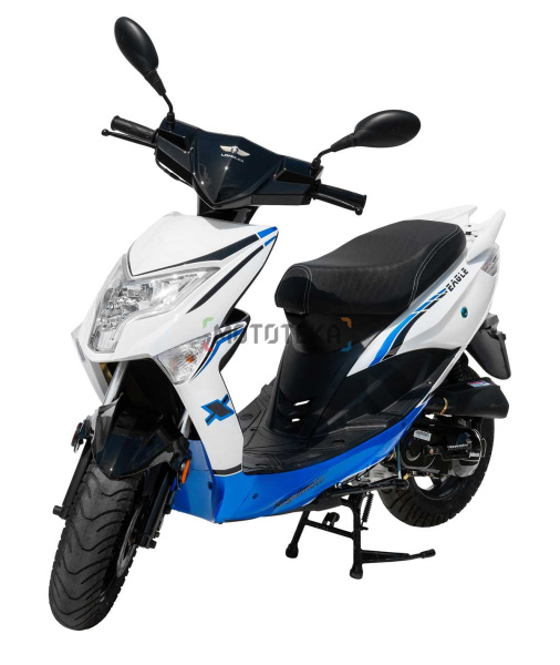 Скутер Regulmoto (Регулмото) EAGLE 50 (LJ80QT - 3L) R12 белый/синий | Мототека