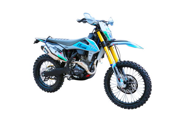 Мотоцикл кроссовый / эндуро FXMOTO (ФХМото) CB250R серый/синий | Мототека