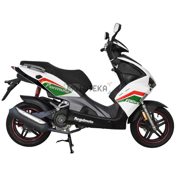 Скутер Regulmoto (Регулмото) FORMULA 125 (LJ125T - 8M) белый/зелёный с ПТС | Мототека